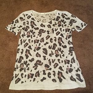Womens leopard print knit oversized top